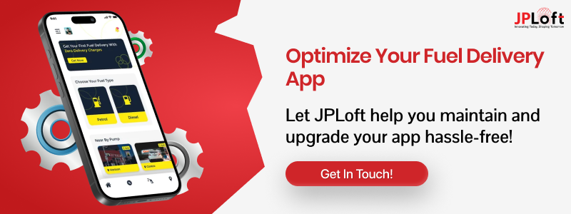 Fuel Delivery App Maintenance CTA